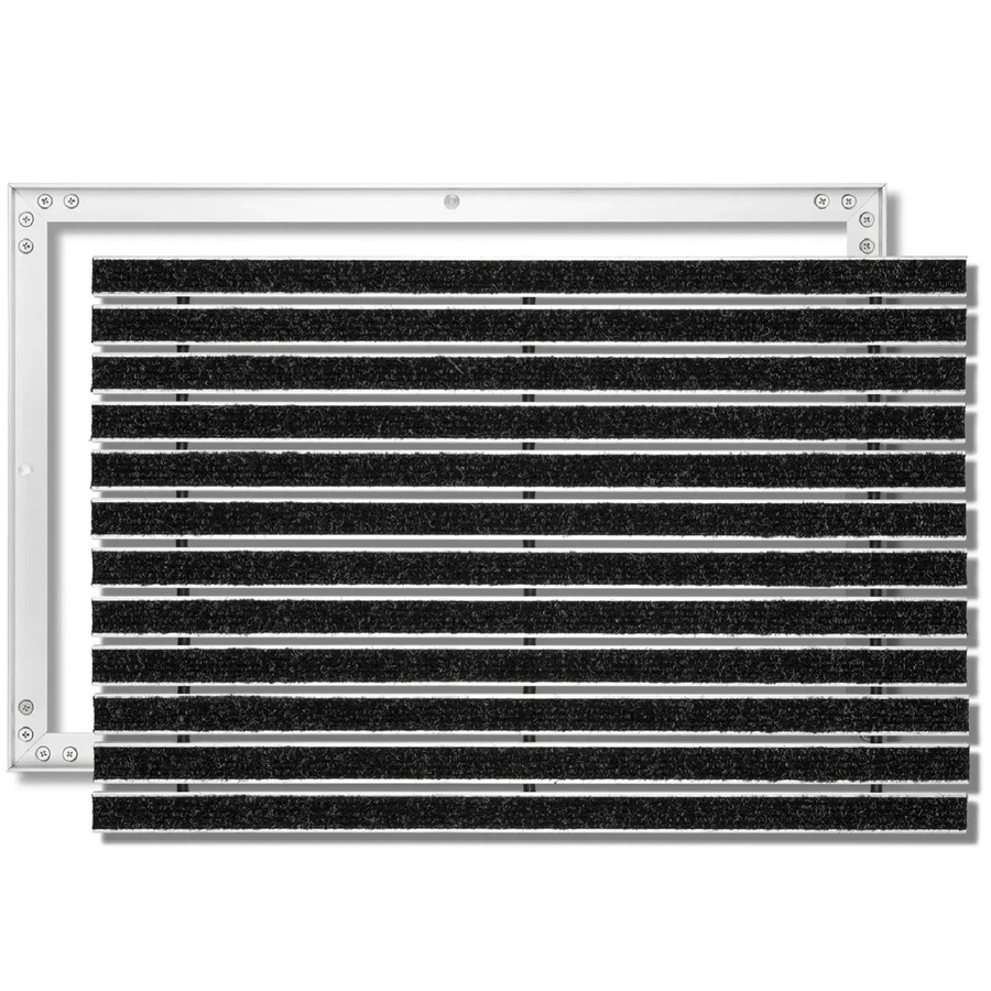 SWmat Fußmatte mit Alu-Rahmen und Rips in Anthrazit für den Einbau im Innen- und Außenbereich, B: 80 cm, T: 60 cm - Bild 2