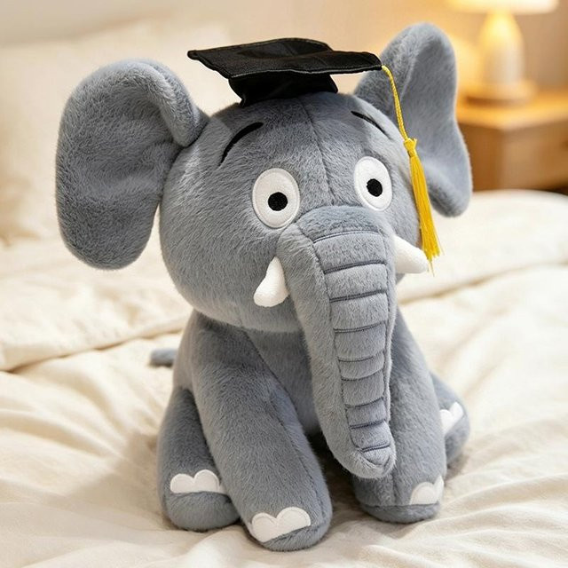 Yiran Health & Beauty Abschluss Doktor Elefant Plüschtier, 25cm - Bild 1