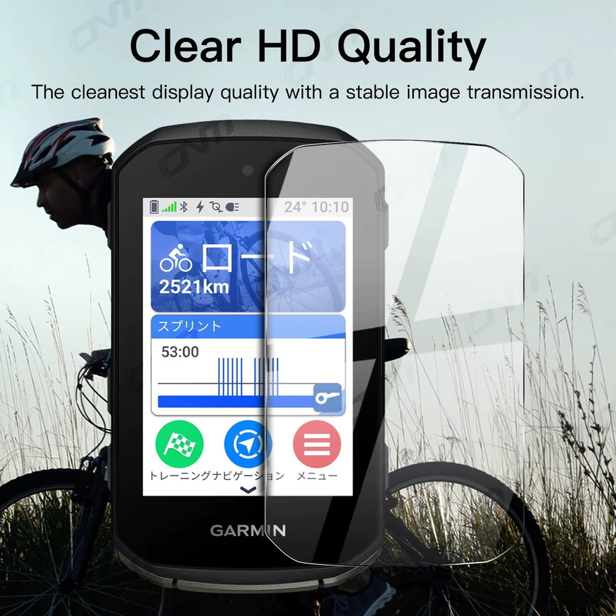 ONM Schutzset für Garmin Edge 550 850 mit Silikonhülle und gehärteter Displayschutzfolie in Schwarz und Weiß - Bild 6