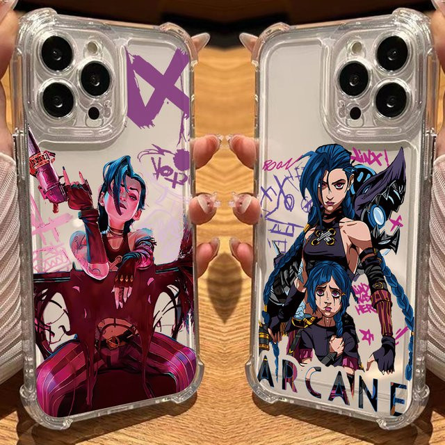 Jinxes V-Vi L-Lol Handyhülle für iPhone 16 15 14 13 12 11 Pro Max Plus Mini und XS XR 7 8 in Transparent, stoßfeste dünne Abdeckung - Bild 1