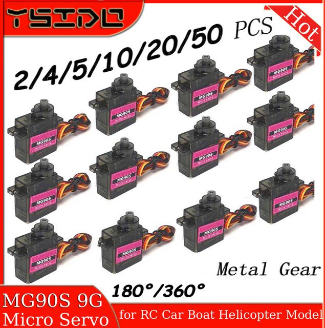 YSIDO MG90S 9g Micro Servo, Metall Getriebe, 2-50 Stück - Bild 1