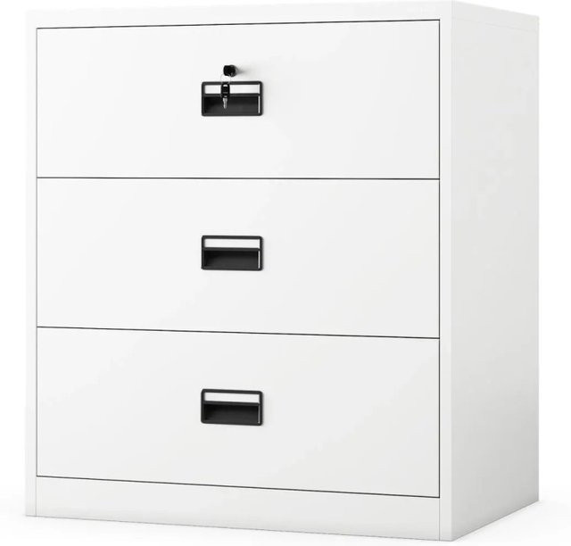 JAN NOWAK Aktenschrank SARA XL V3 aus Metall in Weiß, B: 102 cm, T: 60 cm, H: 90 cm - Bild 1