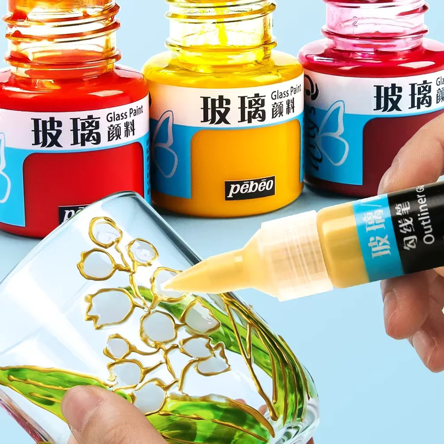 Pébéo Glasfarbe Transparent Multicolour 20/25 ml für DIY-Glasmalerei mit glänzender und brillanter Oberfläche - Bild 2