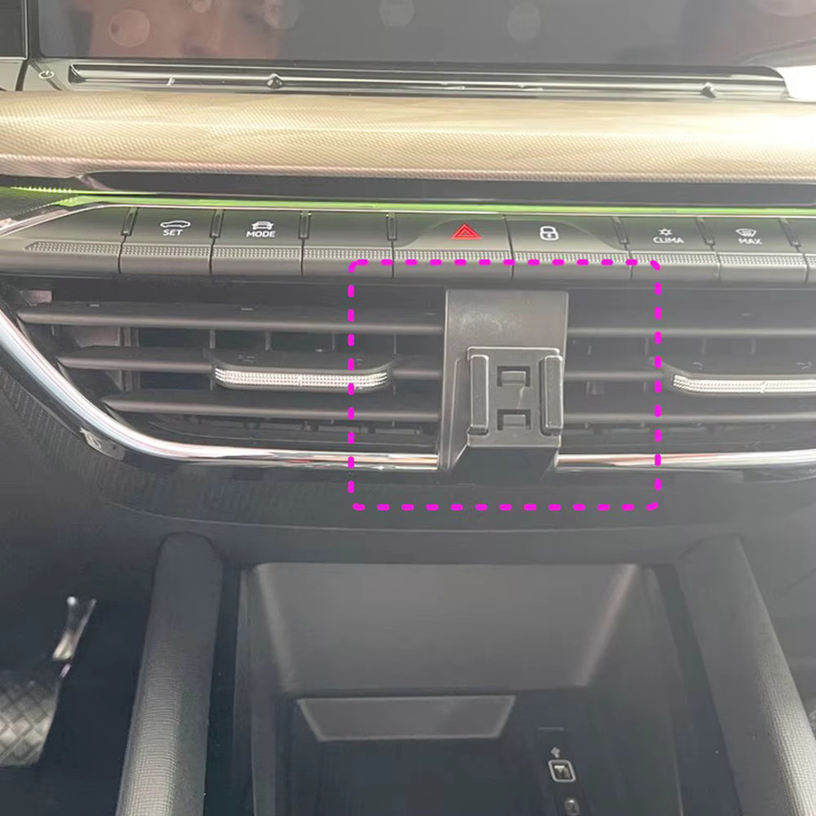 Drahtlose Handyhalterung mit Ladegerät für Skoda Octavia A8 (2021-2024) in Schwarz - Bild 2
