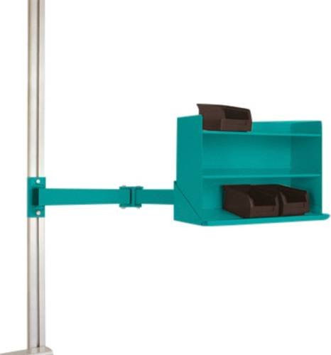 Manuflex LZ3901.5021 ESD Sichtboxen-Regal in Wasserblau RAL 5021, B/T/H: 43,0 x 15,5 x 31,0 cm - Bild 1