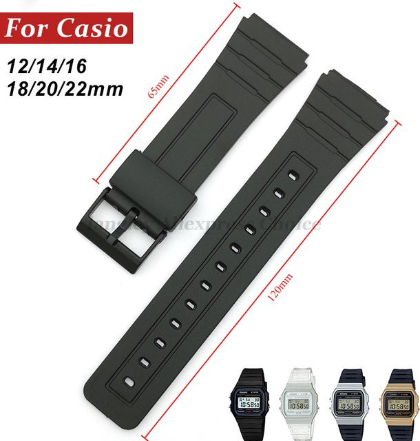 Uhrenarmband Silikon, Schwarz, Unisex - Bild 1