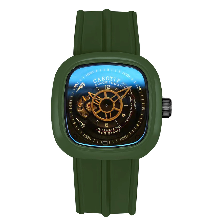 CAROTIF Armbanduhr Automatik, Edelstahl, Eckig, Herren - Bild 6