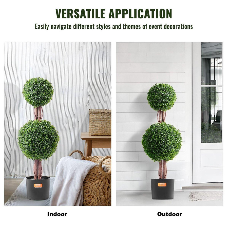 2er-Pack Künstlicher Buchsbaum Formschnittbaum von Buying Solutions, MB, UV-beständige Kunstpflanze für Innen und Außen, H: 91,4 cm, B: 28,0 cm, T: 28,0 cm - Bild 3