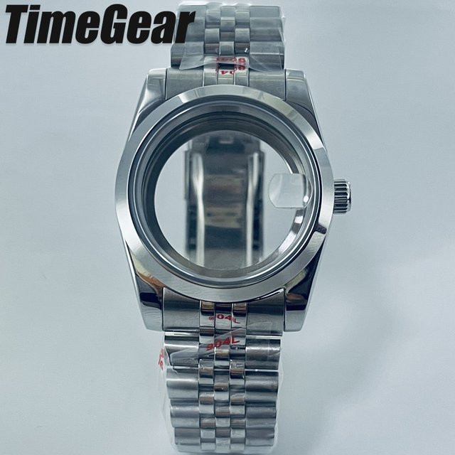 AETEEY Uhrengehäuse Jubilee-Armband, Saphirglas, Edelstahl, Silber, Unisex - Bild 1