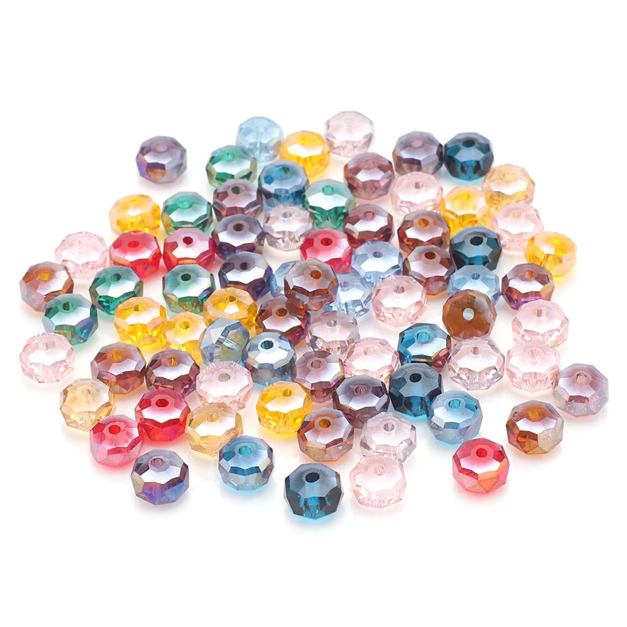 ZHUBI Kristallglas-Radperlen, AB-Farbe, 5x8mm, Bunt, Unisex - Bild 5