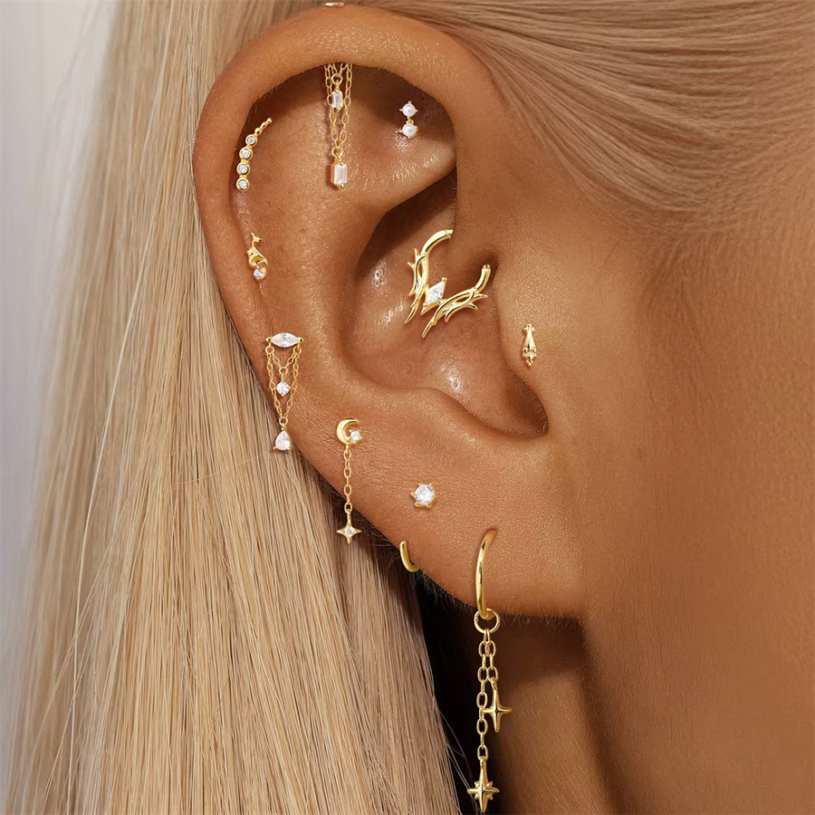 ROXI Piercing-Ohrring, 925 Silber, Zirkonia, Damen - Bild 1