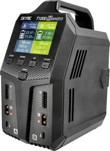 SkyRC T1000 AC/DC Modellbau-Ladegerät 20A in Schwarz mit USB-C Anschluss für Blei, LiFePO, LiHV, LiIon, LiPo, NiCd und NiMH Akkus - Bild 1