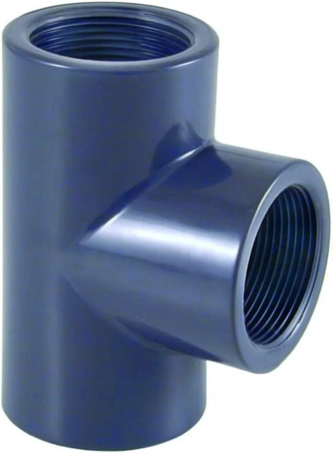 Cepex PVC T-Stück Rohrverbinder 1 - 1/2 Zoll PN10 Blau - Bild 1