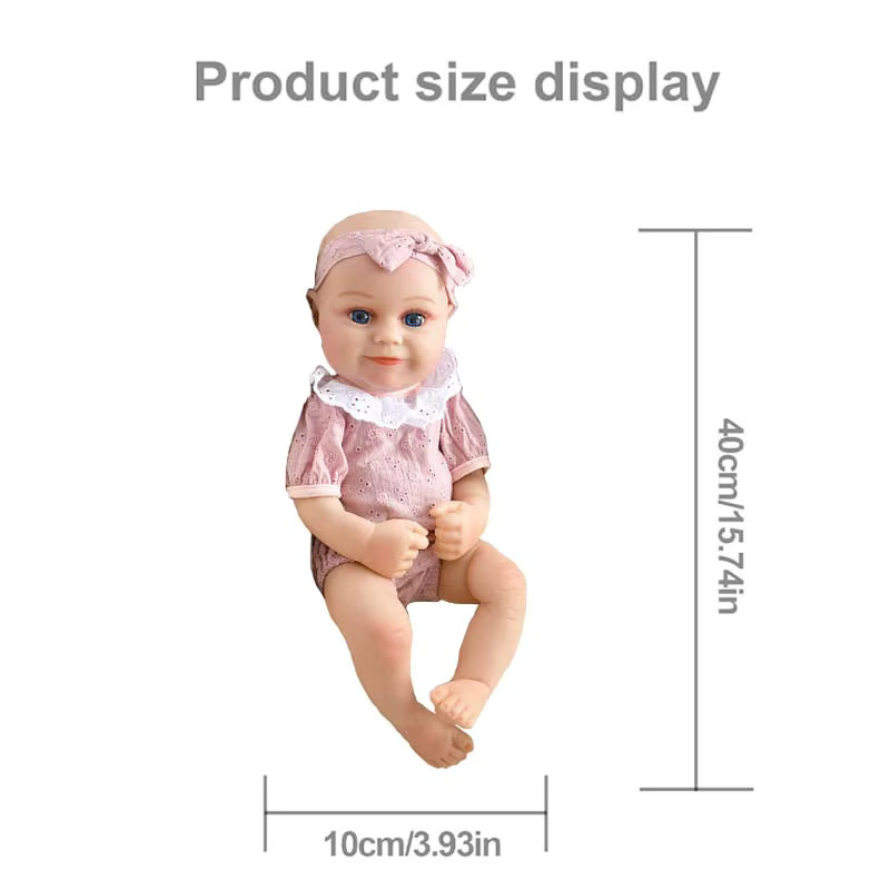 JINGXIN PRINCESS Prinzessin Neugeborenenpuppe, Vollvinyl, 40 cm - Bild 2