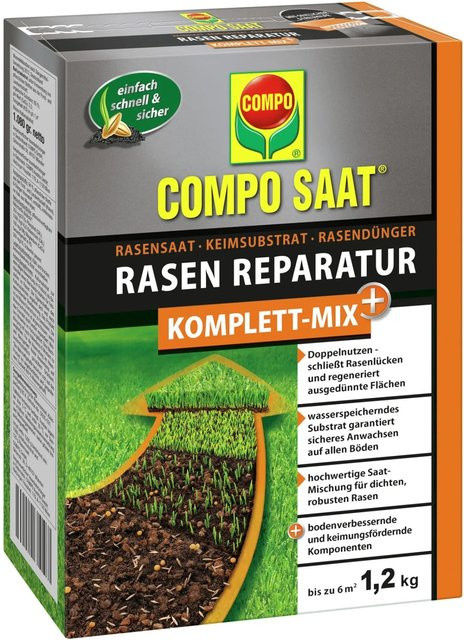 Compo Saat Rasen-Reparatur Komplett Mix mit 1,2 kg für bis zu 6 m² - Bild 1