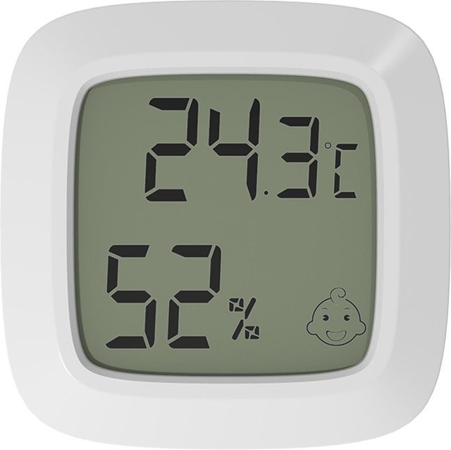 TOMTOP JMS Mini-Hygrometer-Thermometer mit Feuchtigkeitsmonitor in Weiß - Bild 1