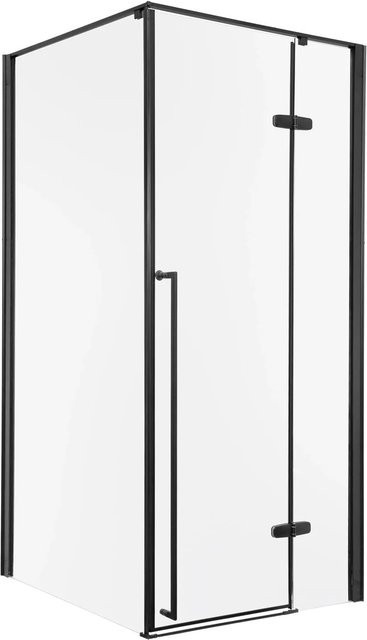 Kerra Duschkabine Long Eckdusche Schwarz Transparent B/T/H: 100 x 90 x 195 cm - Bild 1