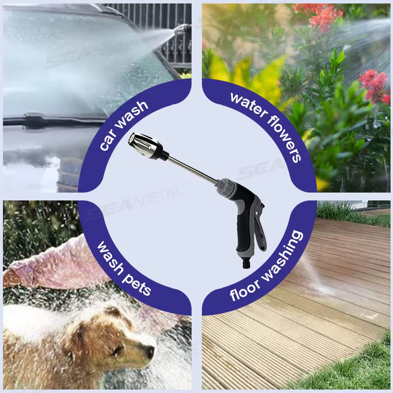 SEAMETAL Hochdruck Wasserpistole in Schwarz für die Autoreinigung und Gartenbewässerung - Bild 5