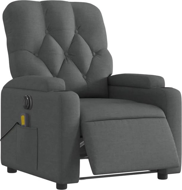 vidaXL Elektrischer Massagesessel in Dunkelgrau mit Samtbezug Modell 12 - Bild 1