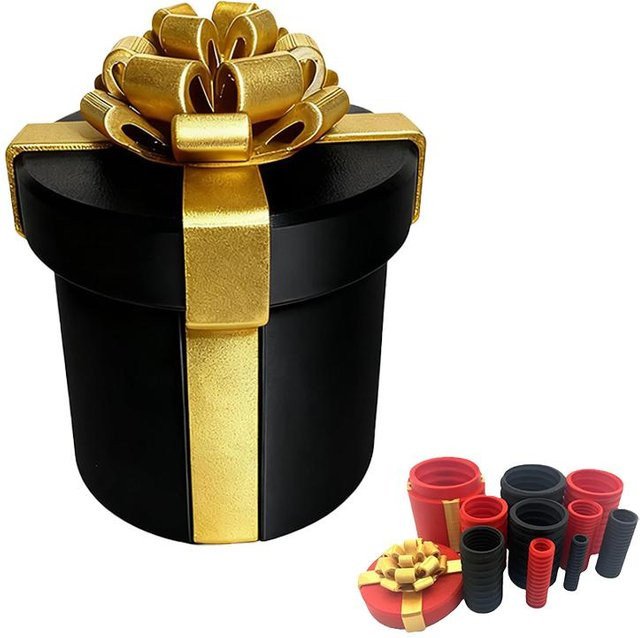 Lustige Matroschka-Weihnachtsgeschenkbox aus Kunststoff von Binchi Outdoor Product in Schwarz - Bild 1