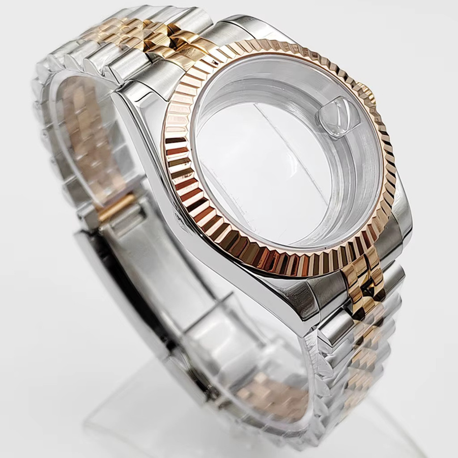 miuksi Uhrengehäuse Edelstahl, Saphirglas, 36mm 39mm, Unisex - Bild 2