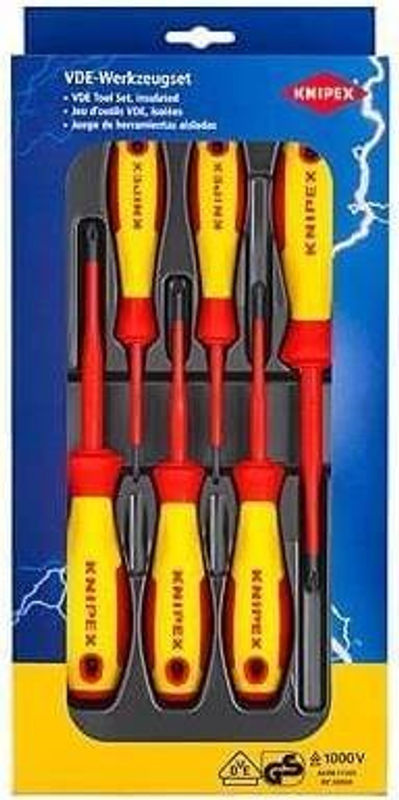 Knipex VDE Schraubendreher-Set 6-teilig mit Phillips und Pozidriv Kreuzschlitz - Bild 2