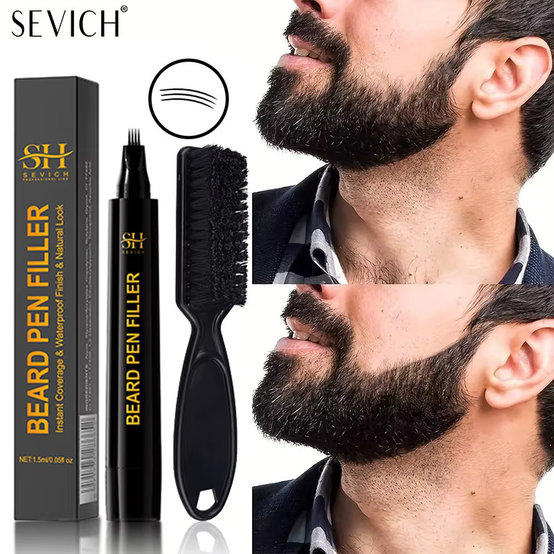 Sevich Bart Füllung Stift Kit, Bart Färbung und Gestaltung, Herren - Bild 3