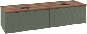 V&B Waschtischunterschrank Antao mit Frontstruktur und Beleuchtung in Grau, B/T: 160 x 50 cm - Bild 1