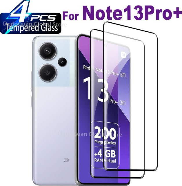 Xiaomi Redmi Note 13 Pro Plus Displayschutzfolie aus 3D-gehärtetem Glas, transparent - Bild 1