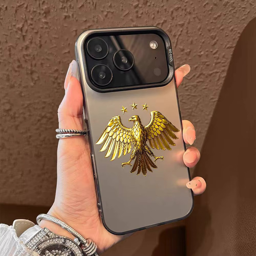 Eagle Handyhülle im syrisch-arabischen Design für iPhone 11 bis iPhone 17 Pro Max, mehrfarbig, matt mit Laser-Effekt und metallischem Aurora-Finish - Bild 2