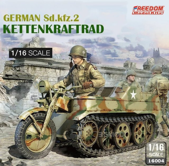 Freedom Assembly Model Kit Deutsches Sdkfz.2 Half Track Armored Vehicle 1/16 - Bild 1