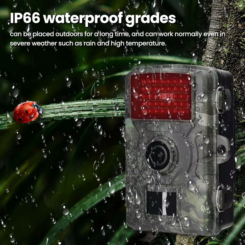 Wasserdichte 1080P HD Wildkamera für die Außenüberwachung und Feldbeobachtung in Schwarz und Multicolour - Bild 4