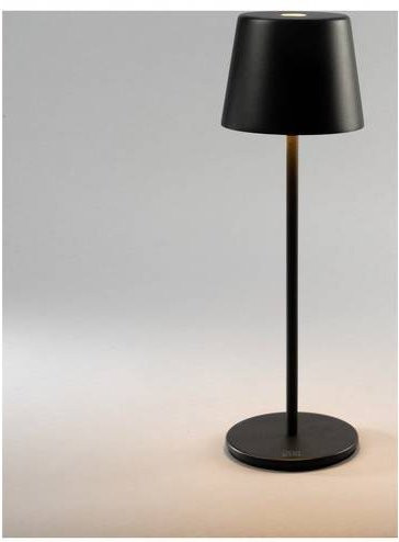 Konstsmide Vence LED-Akku-Tischlampe aus Aluminium, Schwarz, dimmbar - Bild 1