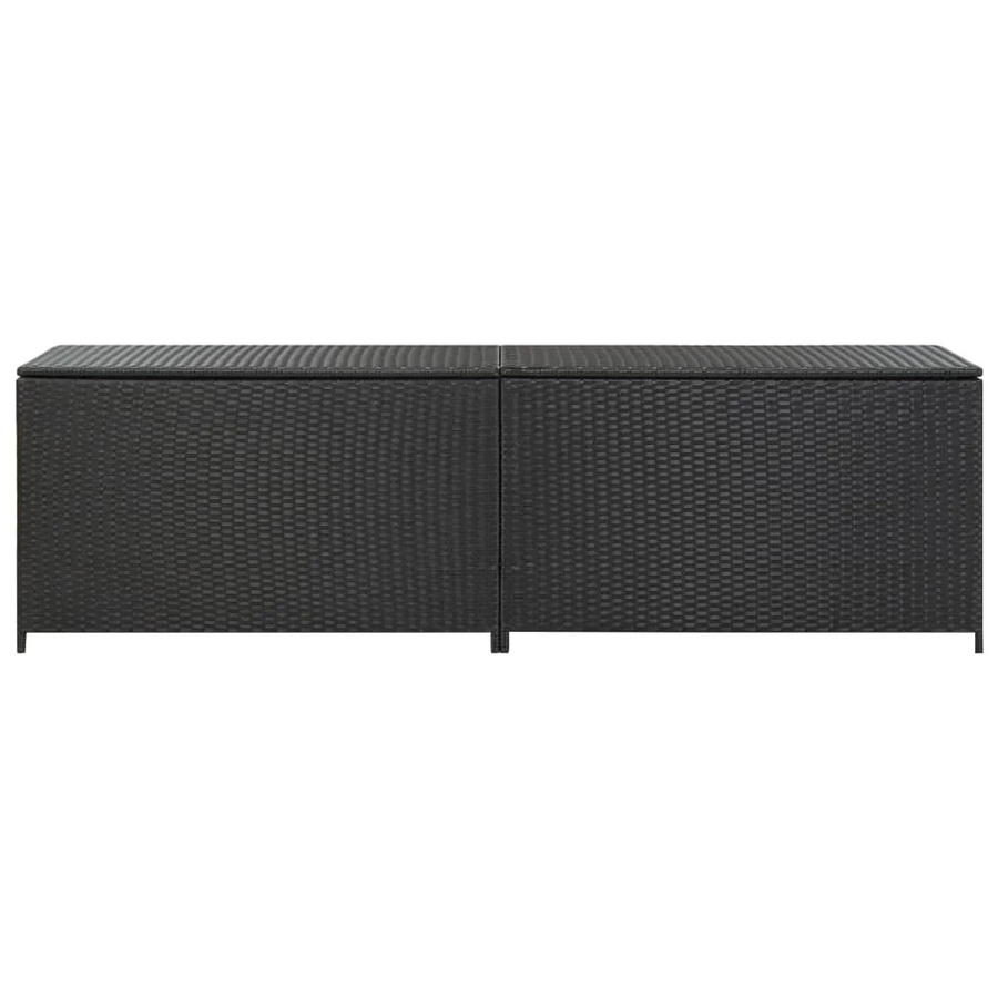 vidaXL Gartenbox aus Poly Rattan in Schwarz B/T/H: 200 x 50 x 60 cm - Bild 2