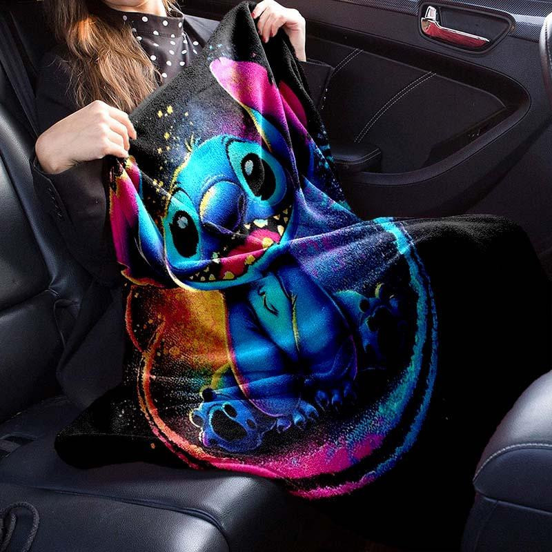 Weiche Stitch Flanell-Decke mit Cartoon-Design von LjqSix, Mehrfarbig, B/B: 150 x 200 cm - Bild 4