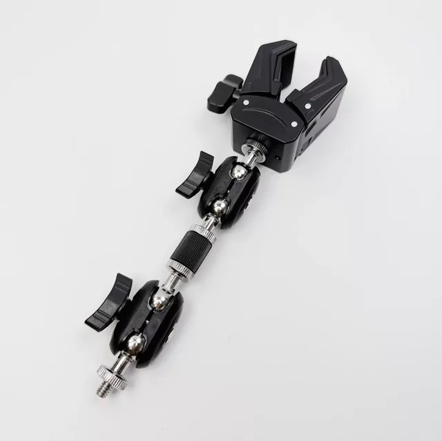 GoPro Outdoor-Motorrad-Sportkamera-Halterung mit 360-Grad-Rotation und großer Fixierklemme in Schwarz - Bild 1