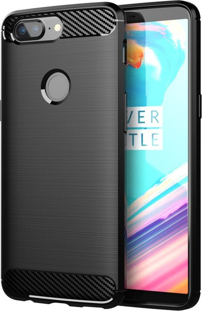 Stoßfeste Silikonhülle im Karbonfaser-Design für OnePlus 6 7 8 9 Pro 6T 7T 8T 9R und Nord N10 - Bild 1