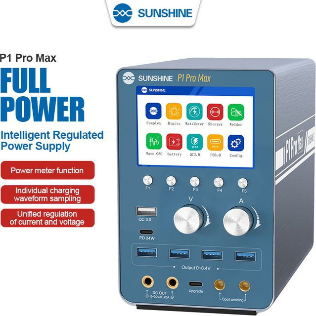 SUNSHINE P1 Pro MAX Intelligentes Netzteil für Punktschweißen mit Einbrennbatterie, Batterieaufstarten und QC-Schnellladung - Bild 1