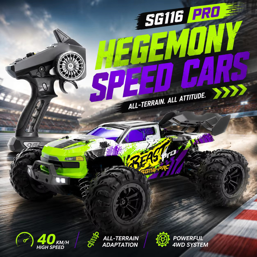 ZNLYRION SG116PRO MAX Offroad-Auto, RC Monster-Truck, 1:16, mit LED-Lichtern - Bild 4