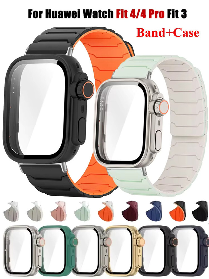 Huawei Uhrenarmband Silikon, Magnetband, Schwarz, Unisex - Bild 6