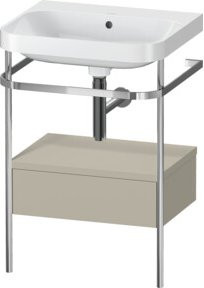 Duravit Möbelwaschtisch-Kombi Happy D.2 Plus in Weiß mit Keramikwaschbecken, B: 57,5 cm, T: 49 cm - Bild 1
