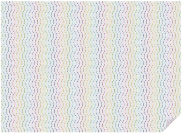 Tulup Fensterfolie Regenbogenlinien Sichtschutz Milchglasoptik, Weiß/Mehrfarbig, B: 200 cm, H: 146 cm - Bild 1