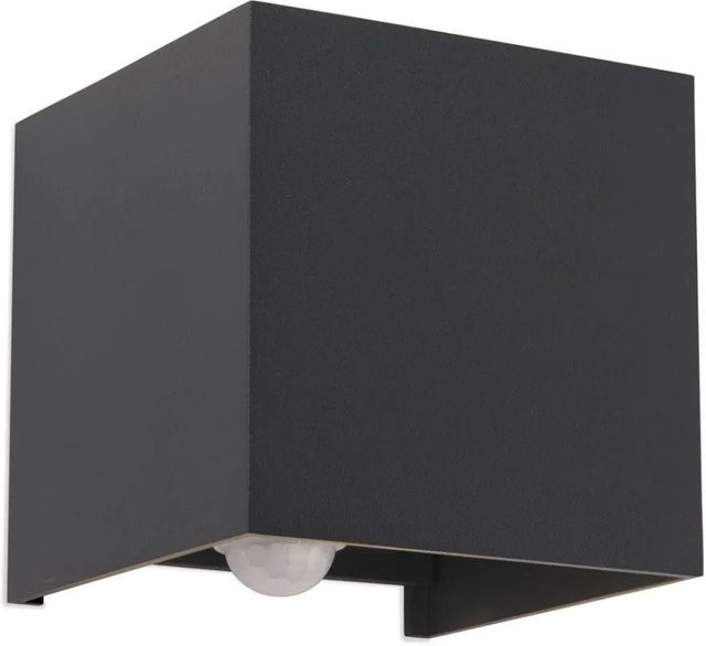 Orion Leuchten LED Außen Wandleuchte mit Bewegungssensor in Anthrazit, Up-Down Licht, 3000K Warmweiß, 700lm, 13W, B/H: 10 x 10 cm - Bild 1