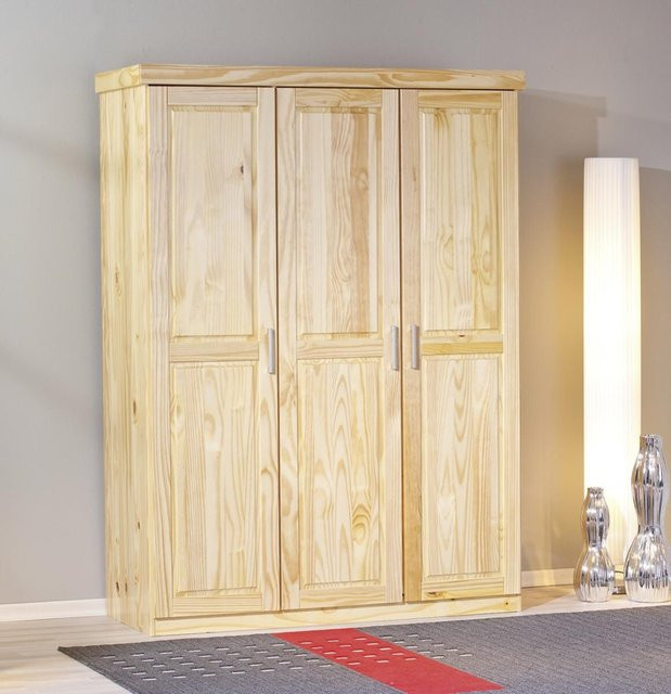Kleiderschrank Pelle von Inter Link aus Massivholz in Natur, B/H/T: 140 x 190 x 55 cm - Bild 1