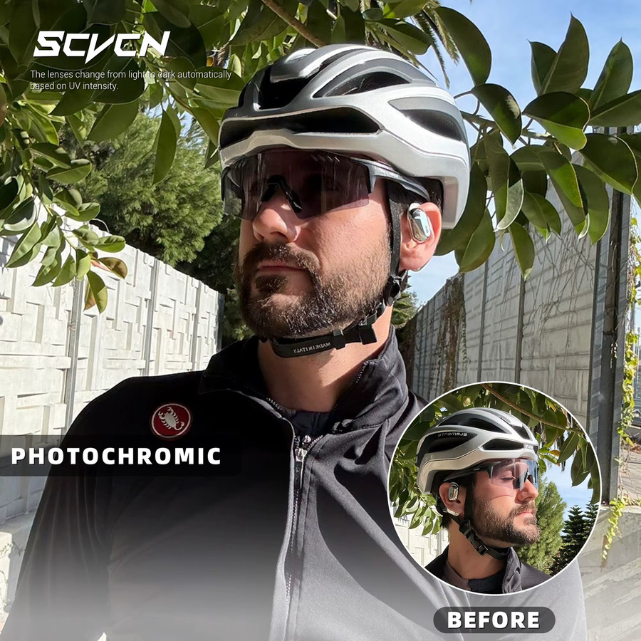 SCVCN Sportsonnenbrille Photochrome, Unisex, Kunststoff - Bild 2
