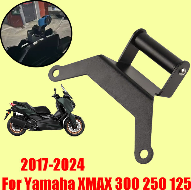 S2R Handyhalterung und GPS-Navigationshalterung für Yamaha XMAX 300 250 125 in Schwarz - Bild 1