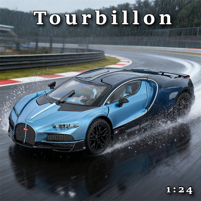 Bugatti Tourbillon Supercar, Modellauto, 1:24, Metall, Blau - Bild 1