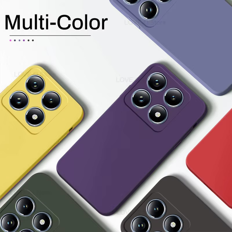 Luxus Silikon Schutzhülle für Xiaomi Mi 14T und Mi 14T Pro, Stoßfeste TPU Handyhülle in Pink - Bild 5