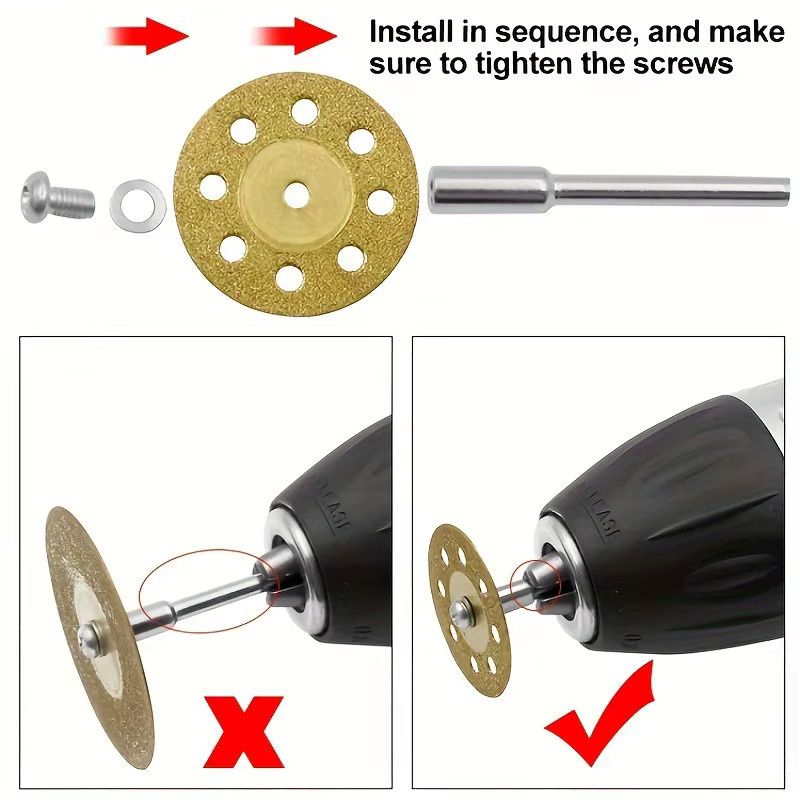Dremel 10-teiliges Diamant-Trennscheiben-Set in Gold für Rotationswerkzeuge - Bild 5