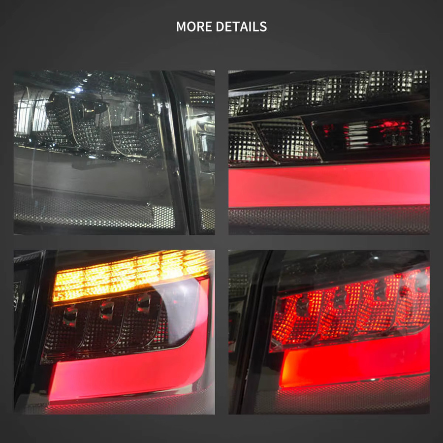 Vland LED-Rücklichter Set für Mitsubishi ASX 2012–2022 mit bernsteinfarbenem Blinker und sequentieller Anzeige, links und rechts Paar, Orange-Rot - Bild 2